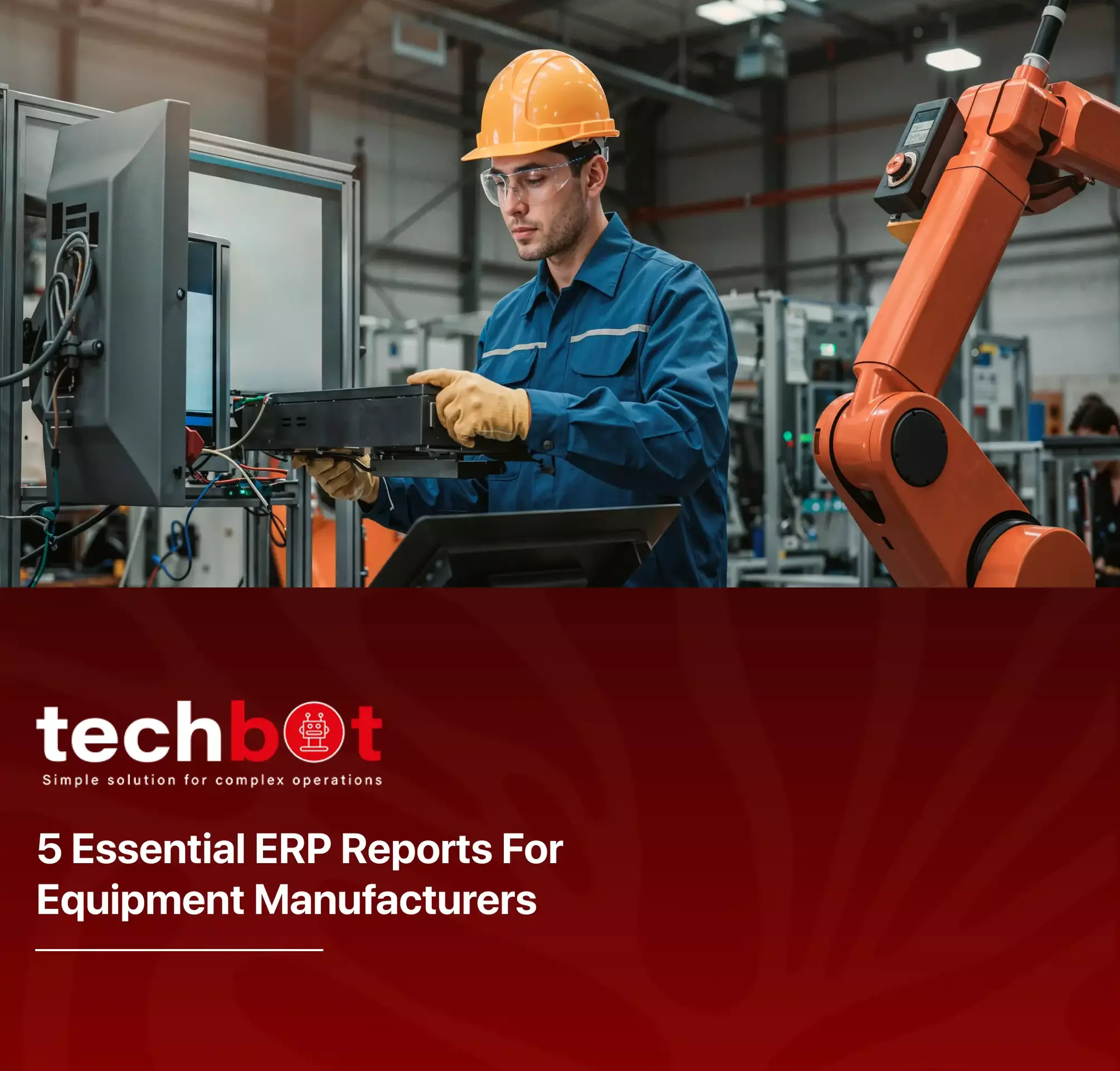 Dashboard view showcasing ERP reports for equipment manufacturers including inventory, production, and financial data insights