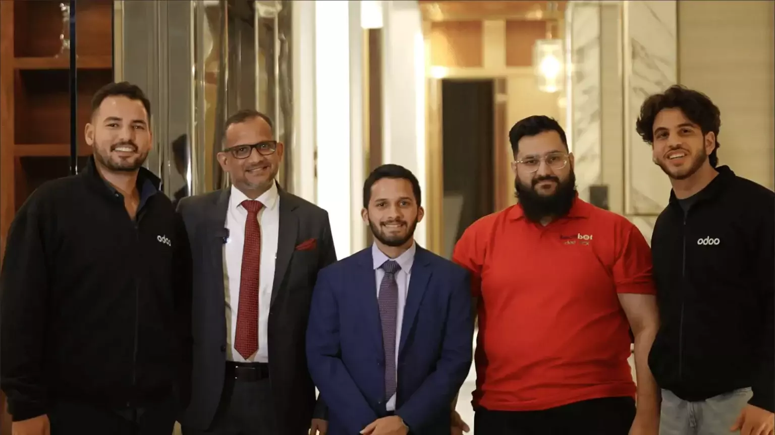 Techbot ERP team presenting ERP solutions at Odoo Business Show Dubai 2025
